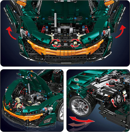 Klocki Konstrukcyjne Auto Samochód Wyścigowy 3239 Elementów MOULD KING