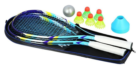 Zestaw 2 Rakiety + 5 Lotek + Piłeczka + Znaczniki Do SPEED Badmintona NILS