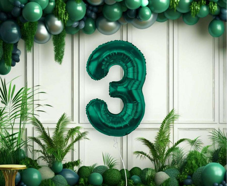 Balony Foliowe Cyfry Na 30 Urodziny Dekoracja Na Rocznicę 85 cm Zielone