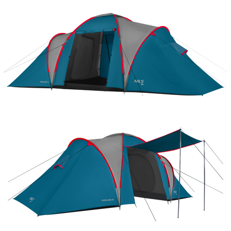 Namiot Kempingowy Turystyczny 4 Osobowy Wodoodporny Filtr UV + Pokrowiec