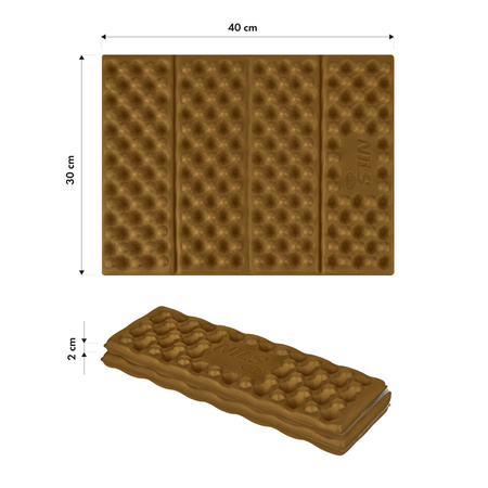 Karimata Mata Turystyczna Kempingowa IXPE Do Siedzenia Z Izolacją 40x30 cm