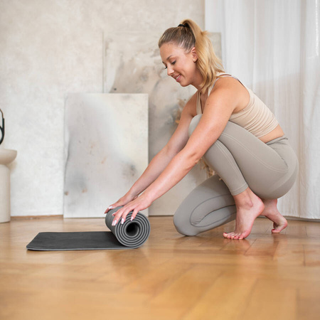 HMS Mata Antypoślizgowa Do Ćwiczeń Fitness Yogi Crossfit Z Pokrowcem