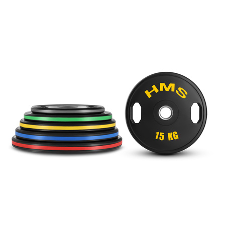 Talerze Obciążenia Olimpijskie Na Gryf Sztangę Gumowany HMS Zestaw 2x15 kg