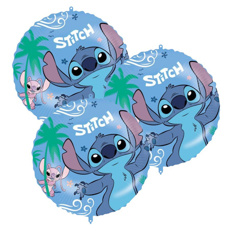 Balony Foliowe STITCH & ANGEL 18" Dekoracyjny Na Urodziny Przyjęcie 3 szt.