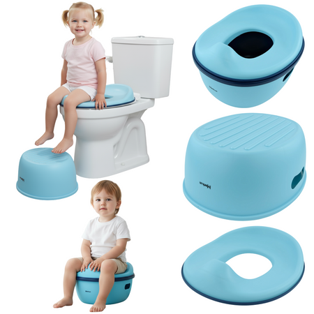 Nocnik Turystyczny Nakładka Na Sedes Podnóżek Dla Dzieci Przenośny 3w1