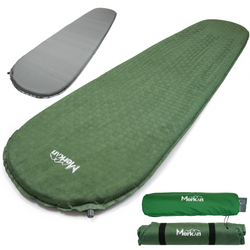MERKAN Materac Mata Samopompująca Kempingowa Gruba Z Pokrowcem 183x51x3,8 cm