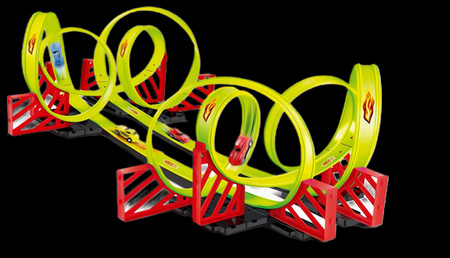 Tor Wyścigowy Samochodowy Pull Back Dla Dzieci 700 cm + 4 Samochody