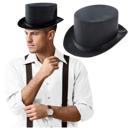 Kapelusz Cylinder Elegancki Przebranie Magik Iluzjonista Na Bal Karnawał