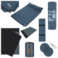 Śpiwór Turystyczny Podwójny Z Zagłówkiem Pod Namiot Duży 220x150 cm NILS