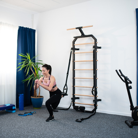 HMS Drabinka Gimnastyczna Wielofunkcyjna Treningowa + Taśmy i Gumy