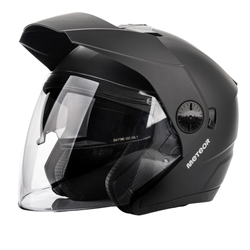 Kask Motocyklowy Z Blendą Przeciwsłoneczną Otwarty Czarny METEOR