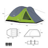 NILS Duży Namiot Turystyczny Czteroosobowy Wodoodporny