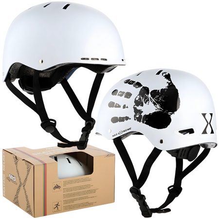 Kask Regulowany Na Rolki Rower Hulajnogę Orzeszek + Zestaw Ochraniaczy NILS