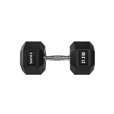 HMS Zestaw Hantle Sześciokątne Gumowane Do Ćwiczeń HEX PRO 2x27,5 kg