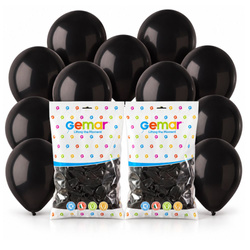 Balony Lateksowe Klasyczne Pastelowe Czarne Na Urodziny GEMAR 10" 200 szt.