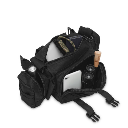 Saszetka Nerka Biodrowa Na Ramię Czarna Miejska Na Pasku Do Biegania 5 L