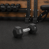Hantla Ciężarek Gumowany Do Ćwiczeń Treningu Siłowego HEX PRO 5 kg HMS