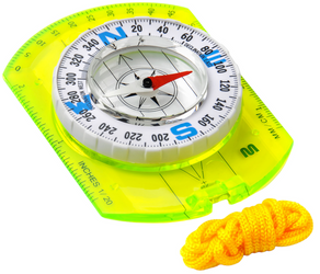 METEOR Poręczny Kompas Turystyczny Harcerski Z Linijką I Sznurkiem