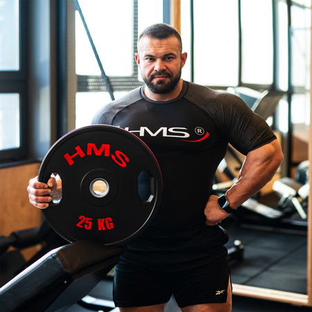 Talerze Obciążenia Olimpijskie Na Gryf Sztangę Gumowany HMS Zestaw 2x25 kg