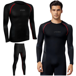 Męska Bielizna Odzież Termoaktywna Termiczna Zimowa Bluzka + Spodnie SPOKEY