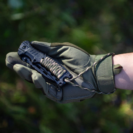 Nóż Składany Taktyczny Wojskowy Survivalowy Stal Nierdzewna + Krzesiwo NILS