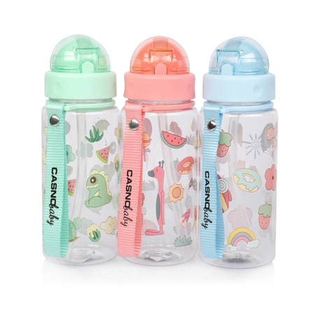 CASNO Bidon Butelka Ze Słomką Dla Dziecka 400 ml