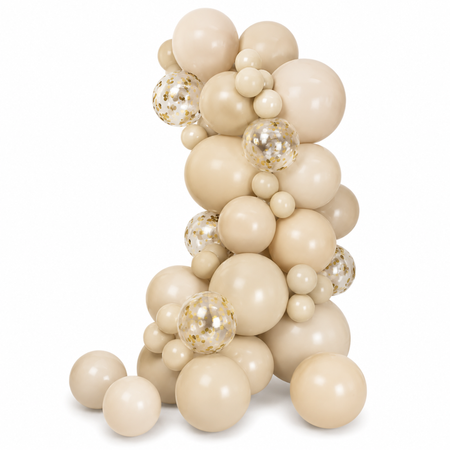 Balony Lateksowe Pastelowe Latte Na Urodziny Wesele Ślub 19" Zestaw 25 szt.