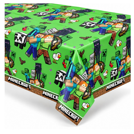 8x Talerzyki+ 8xKubeczki + 20x Serwetki + Obrus Minecraft 120x180 cm