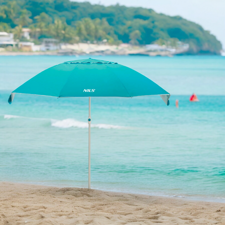 Parasol Plażowy Ogrodowy Duży Składany Parawan Filtr UV Z Pokrowcem NILS