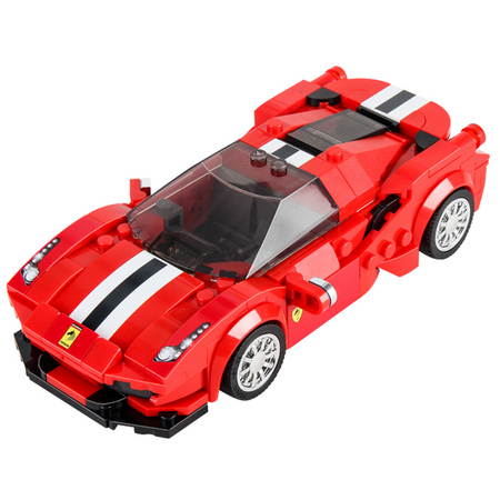 Klocki Konstrukcyjne Auto Samochód Wyścigowy 329 Elementów + Gablota Mould King