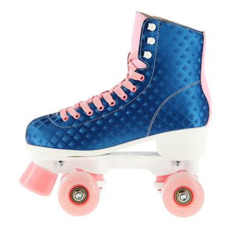 Wrotki Klasyczne Retro Kółka Kauczukowe Rekreacyjne Kremowe Sznurowane NILS