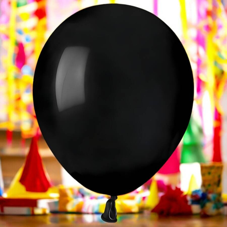 Balony Lateksowe Pastelowe Czarne Na Urodziny Ślub Wesele 5" - 100 szt.