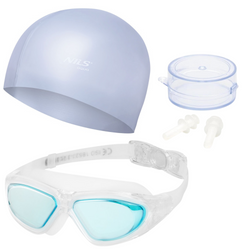 Dziecięcy Zestaw Pływacki Na Basen 3w1 Okularki + Czepek + Zatyczki