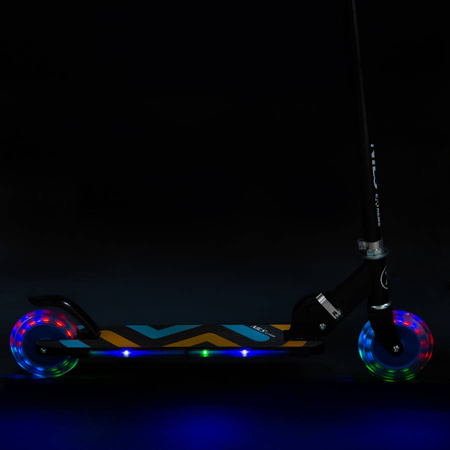 Hulajnoga Miejska Klasyczna Składana Dla Dzieci Regulowana Koła LED 125 mm