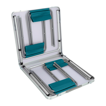 Zestaw Stół + Krzesła Ogrodowe Cateringowy Kempingowy Składany Turystyczny