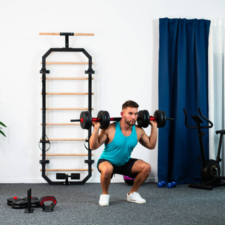 HMS Zestaw Sztangielki Regulowane Hantle Kettlebell Sztanga 40 kg