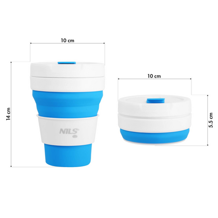 Kubek Silikonowy Składany Turystyczny Podróżny Kompaktowy 475 ml NILS