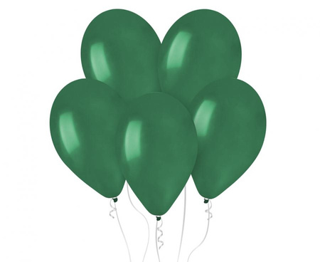 Balony Klasyczne Butelkowa Zieleń Lateksowe Na Urodziny Przyjęcie 13" 50szt
