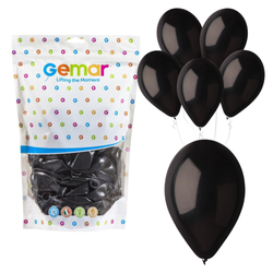 Balony Lateksowe Pastelowe Czarne Na Urodziny Ślub Wesele 13" - 50 szt.