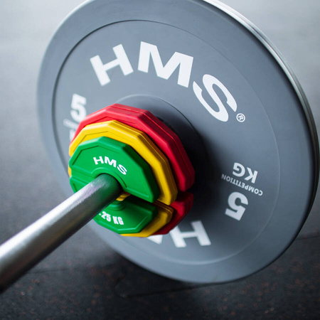 Talerze Progresywne Na Sprzęt Sztangę Gryf HMS Zestaw 2x0,25 2x0,5 2x1 kg