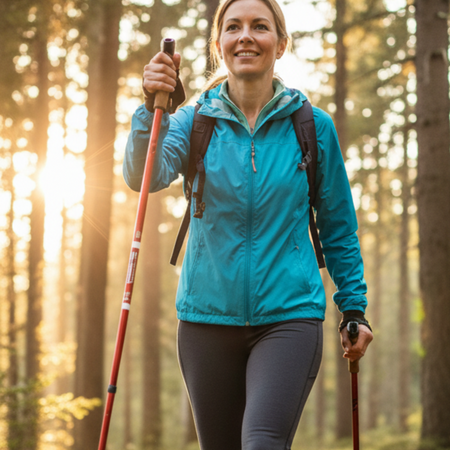 Kije Nordic Walking Turystyczne Do Chodzenia Regulowane 86-135 cm NILS