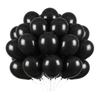 Balony Lateksowe Pastelowe Czarne Na Urodziny Ślub Wesele 12" - 100 szt.