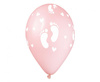 Balony Na Baby Shower Klasyczne Dziecięce Stópki Pudrowy Róż 13" 50 szt.