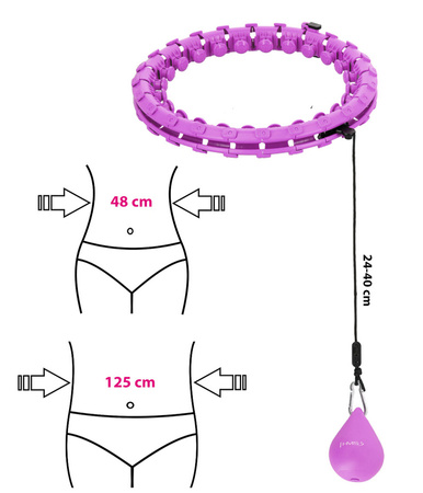 HMS Hula Hop Odchudzające Z Wypustkami i Obciążnikiem + Pas Plus Size