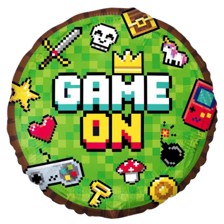 Balony Foliowe Na 9 Urodziny Dla Dziecka GAME ON 3 szt. Duże Cyfra 85 cm