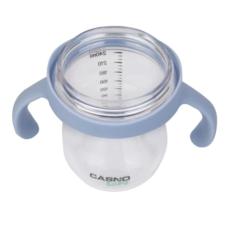 CASNO Butelka Tritanowa Kubek Niekapek Dla Niemowląt Dzieci Baby DIZZY 240 ml