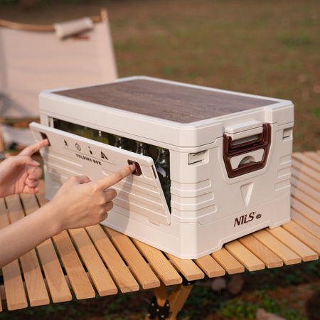 Skrzynia Pojemnik Pudełko Do Przechowywania Transportowa Kempingowa 2w1 32L