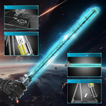 Klocki Konstrukcyjne Miecz Świetlny Świecący Laserowy 1089 Elementów MOULD KING