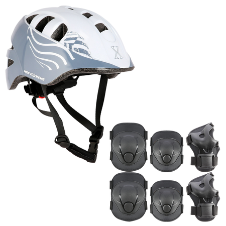 Kask Na Rolki Rower Hulajnogę Regulowany Dla Dzieci Orzeszek + Zestaw Ochraniaczy