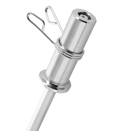 Gryf Olimpijski Prosty Stalowy Sztanga 120 cm + Zaciski Sprężynowe HMS